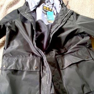 Barbour mens Twine Navy hooded waterproof jacket